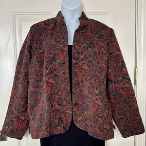 Coldwater Creek Multicolor Paisley Jacket 3X